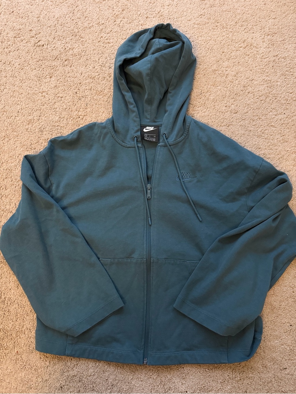 Nike Teal Full-Zip Hooded Sweatshirt